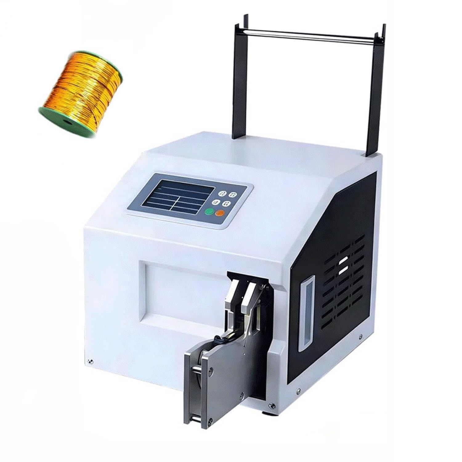 Macchina automatica professionale per legatura a torsione, per alimenti, con una velocità di legatura di 60-75 pezzi/minuto, per piccole imprese e negozi al dettaglio.(Bundling)