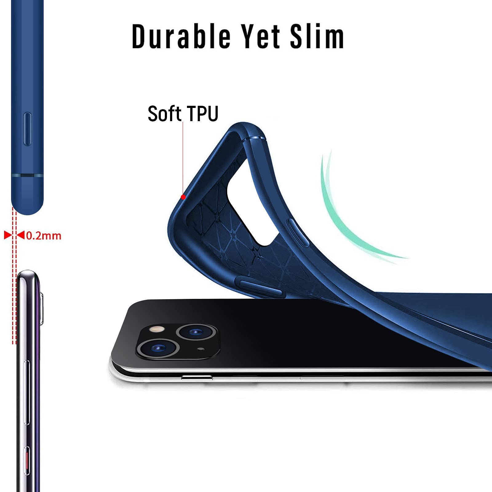 Asuwish Custodia Per IPhone 13 Mini 5,4" Con Cover Scorrevole Per Fotocamera, Anello Porta E Supporto, + Pellicola In Vetro Temperato
