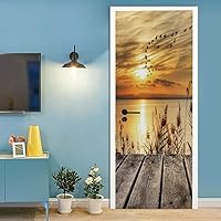Vista 86 de 3D Pegatina de pared adhesiva para puerta - Poster de película de escaleras antiguas Premium PVC impermeable para pared de dormitorio y sala