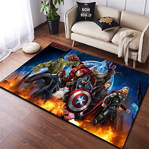 BILIVAN Avengers Carpet Marvel Fußmatte Teppich Captain America Teppich Wohnzimmer Schlafzimmer...