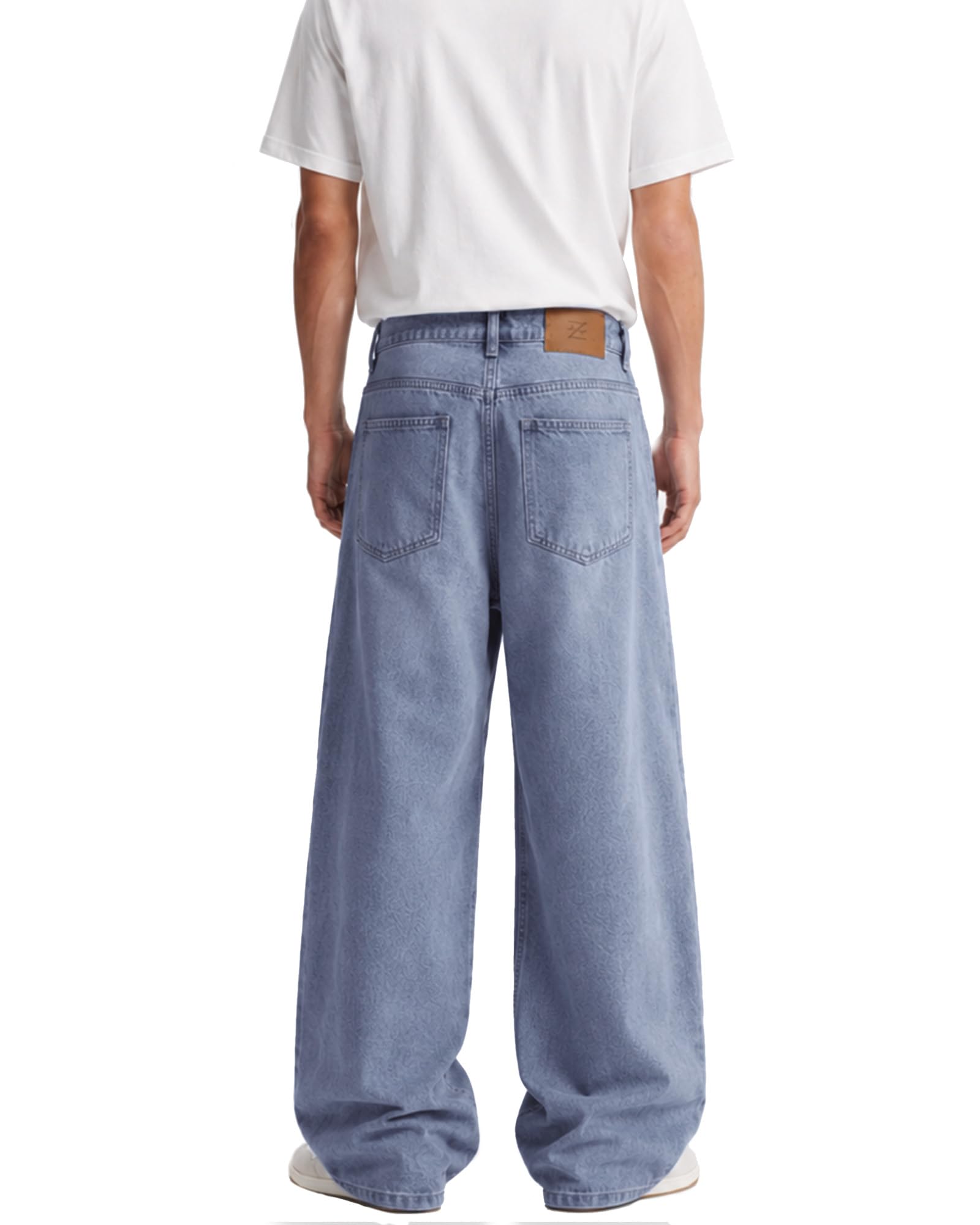 Zylioo Baggy Jeans - Jeans da uomo, extra lunghi