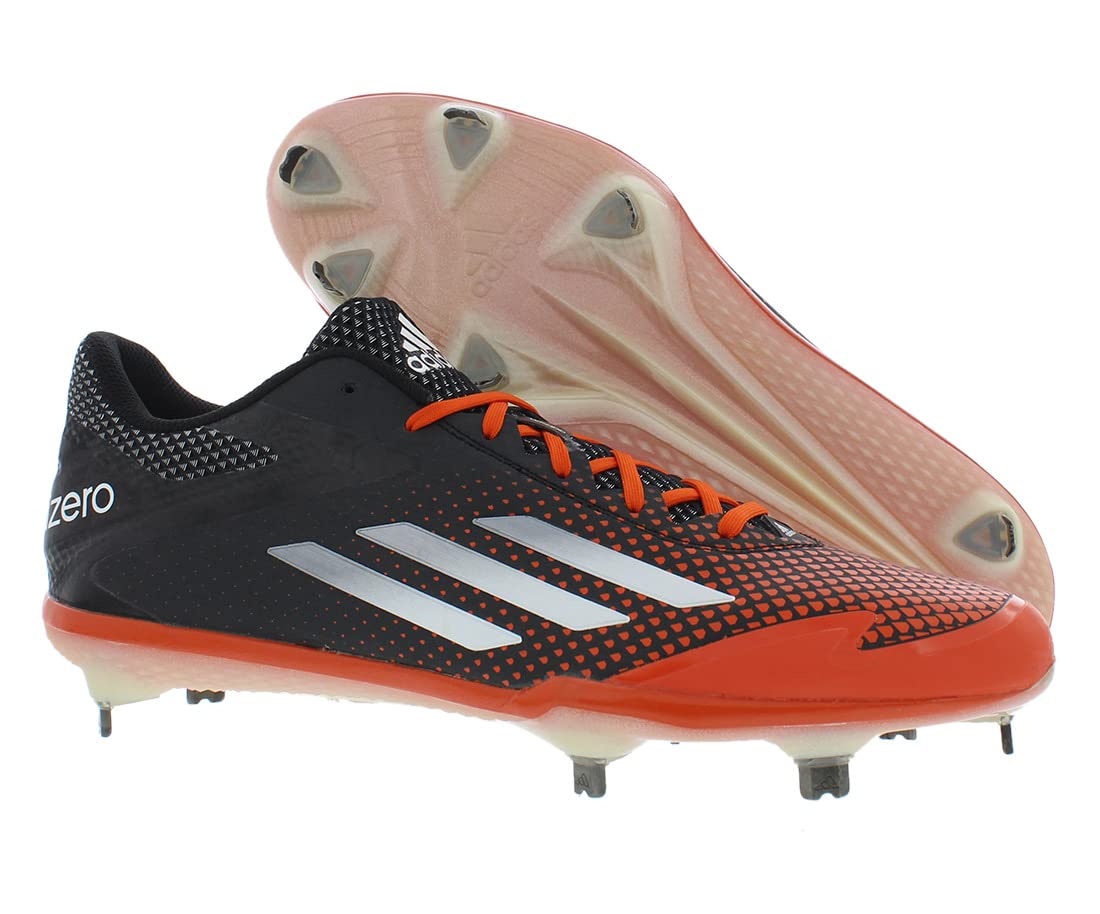 adidas Men's Freak X Carbon Mid Baseball Shoe, Black/White/Collegiate Orange, 8.5 Medium US