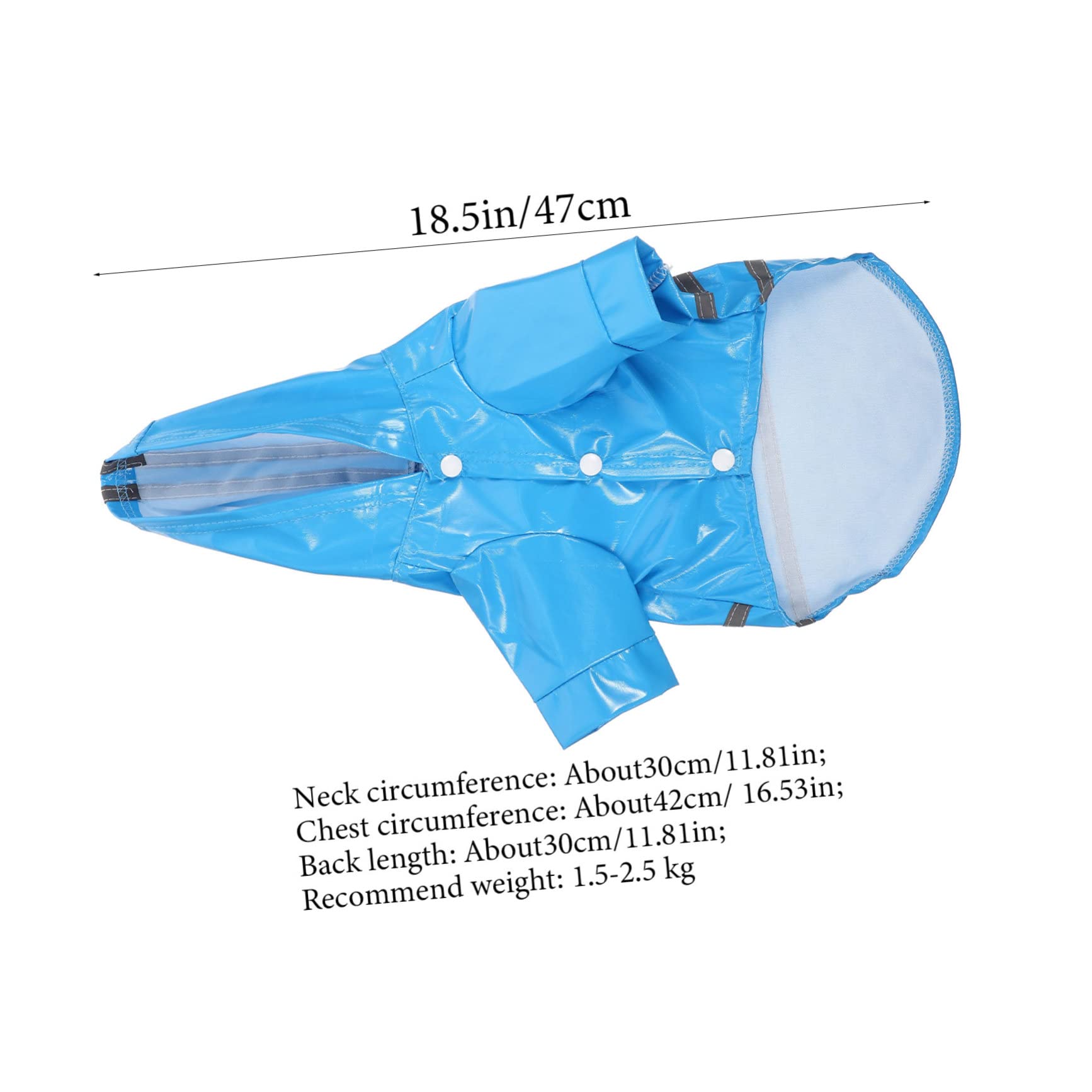 VICASKY Dog Raincoat Hood Large Dog Rain Jacket Night Safety Reflective Coating