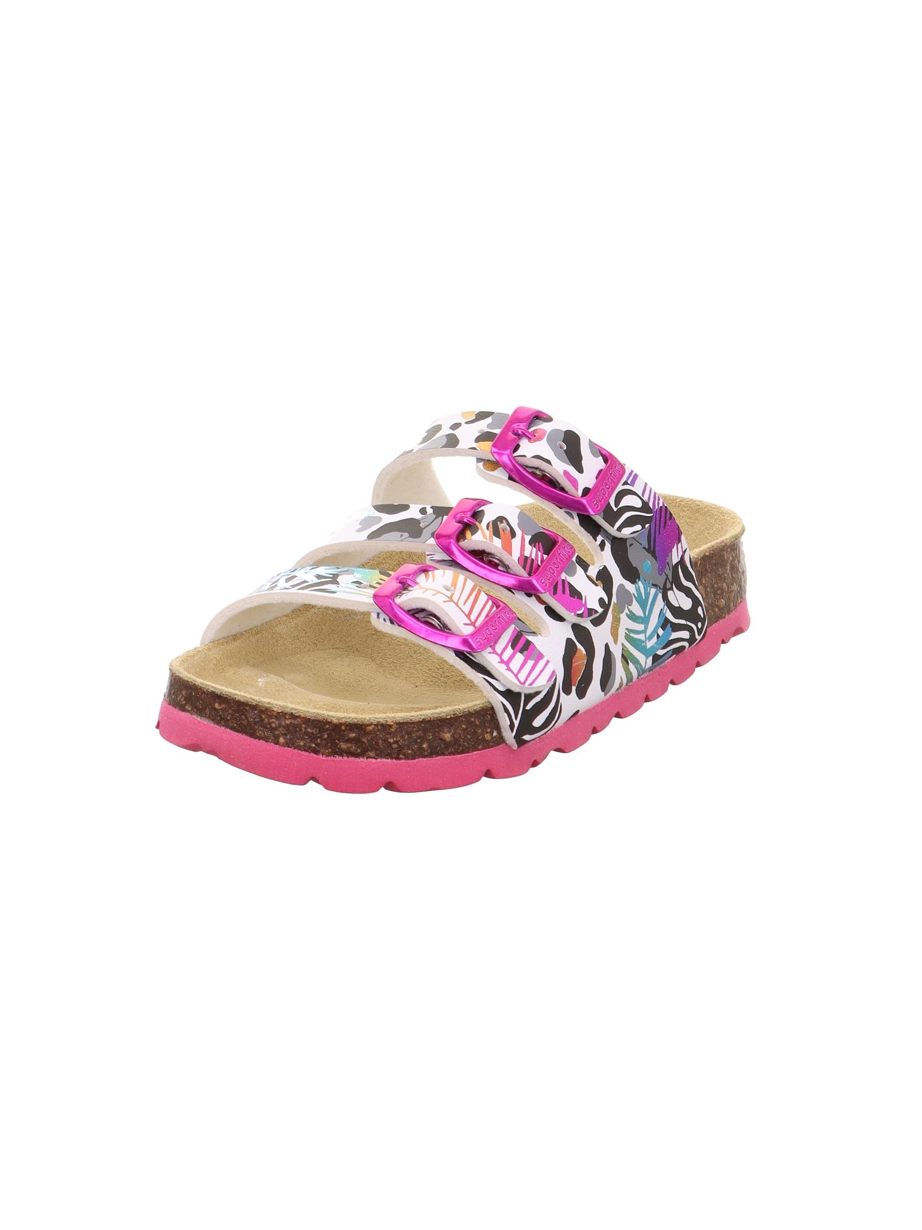 Superfit 1800113 Girls' Footbed Slippers, White Multicoloured 1100, 11.5 UK Child