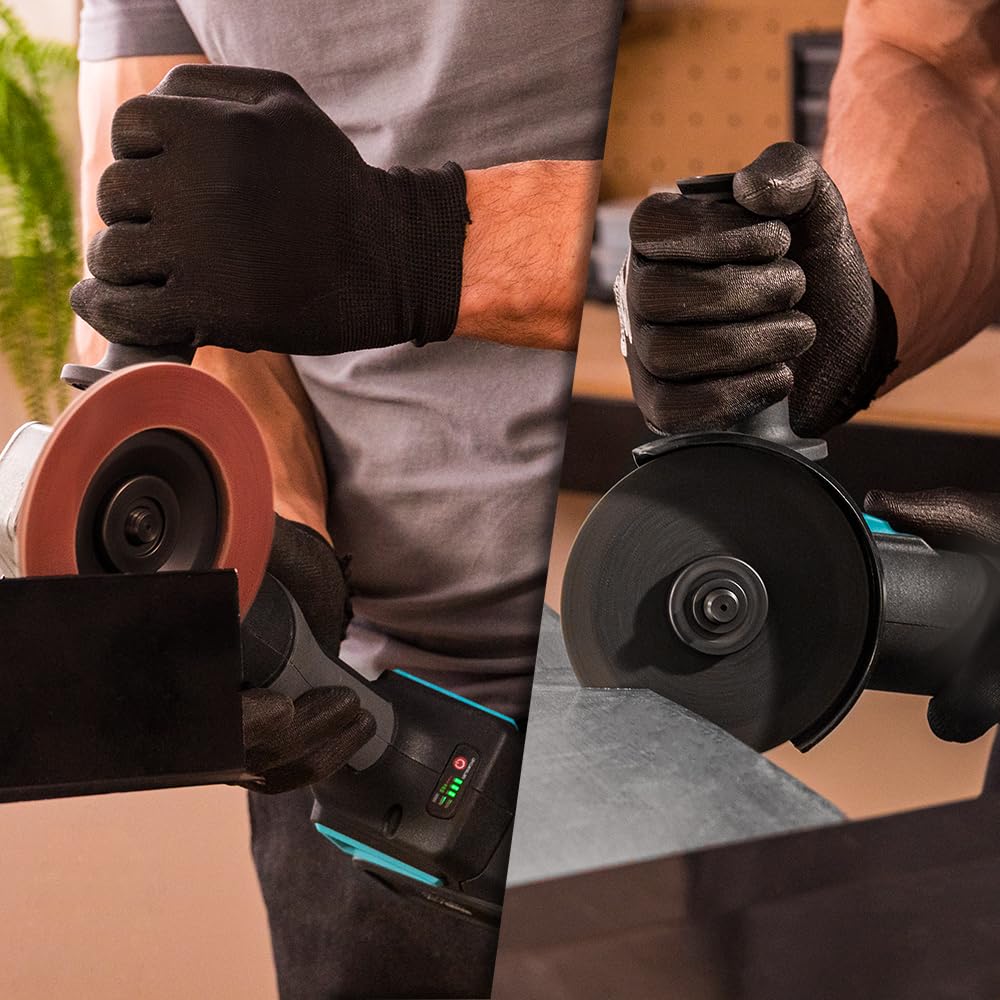 Cecotec Amoladora Angular a Batería RadialPower 2120 Freemove. Batería 21V, Motor sin Escobillas, Compatible con Discos de 125mm, Velocidad hasta 12.000rpm, Incluye 8 Discos y Maletín
