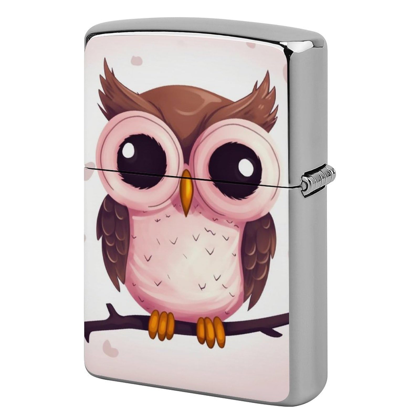 Cute Owl Lighter Case Vintage Metal Lighter Cover Reusable Lighter Protective Sleeve Unique Design Personalized Lighter Sleeve Holder Against Dust and Scratches