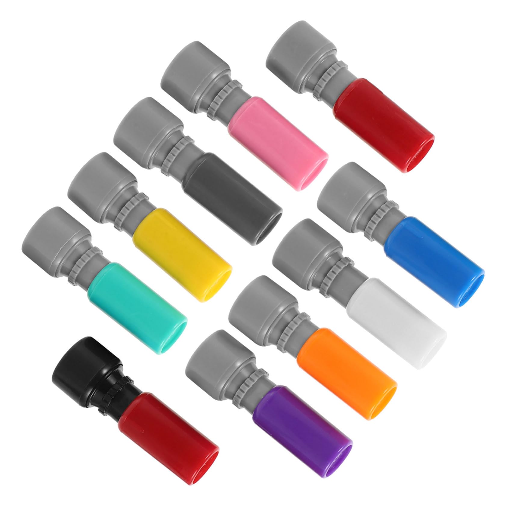 Beatifufu DIY Engraved Round Seal Stamp Kit 10pcs Name Stamp Making Tool Ink for Business Use