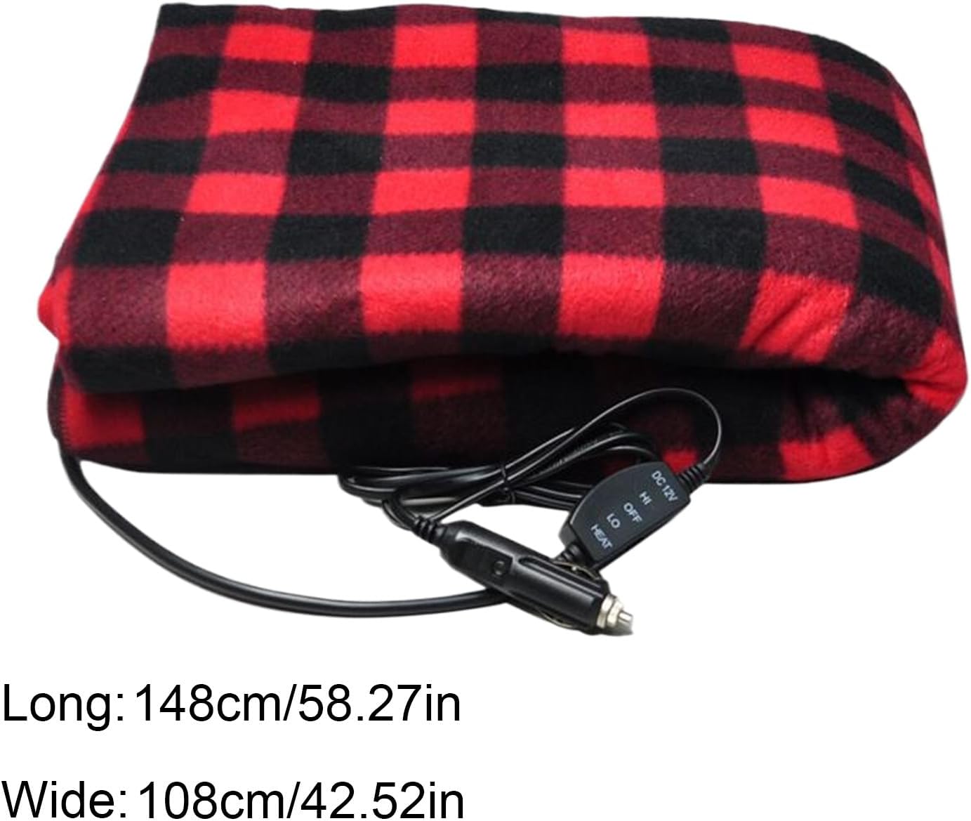 Electric Heated Car Blanket,Soft Portable Beddings Cold Winter,12V Throw for Commuting Camping Road Trips Family Outings Women Adults Elderly