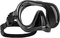 WaterSpace Snorkel Diving Mask for Adults - Anti-Fog Tempered Glass, 180° Panoramic View, Leak-Proof Nose Cover, Scuba Snorkeling Goggles