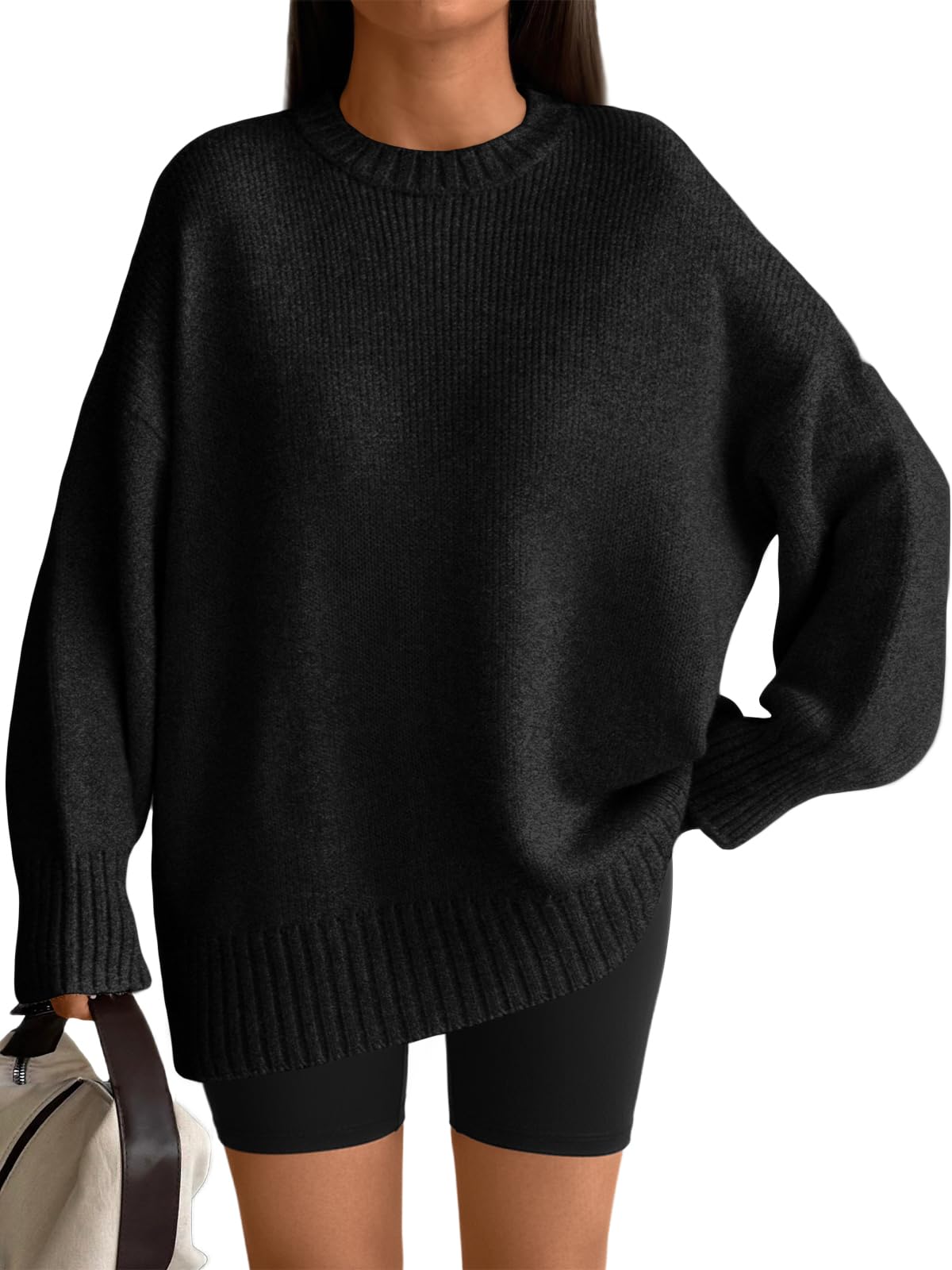 lillusory Womens Oversized Tunic Sweaters Winter Cozy Tops Cute Chunky Crewneck Plus Size Pullover Long Sleeve Clothes-picture-42