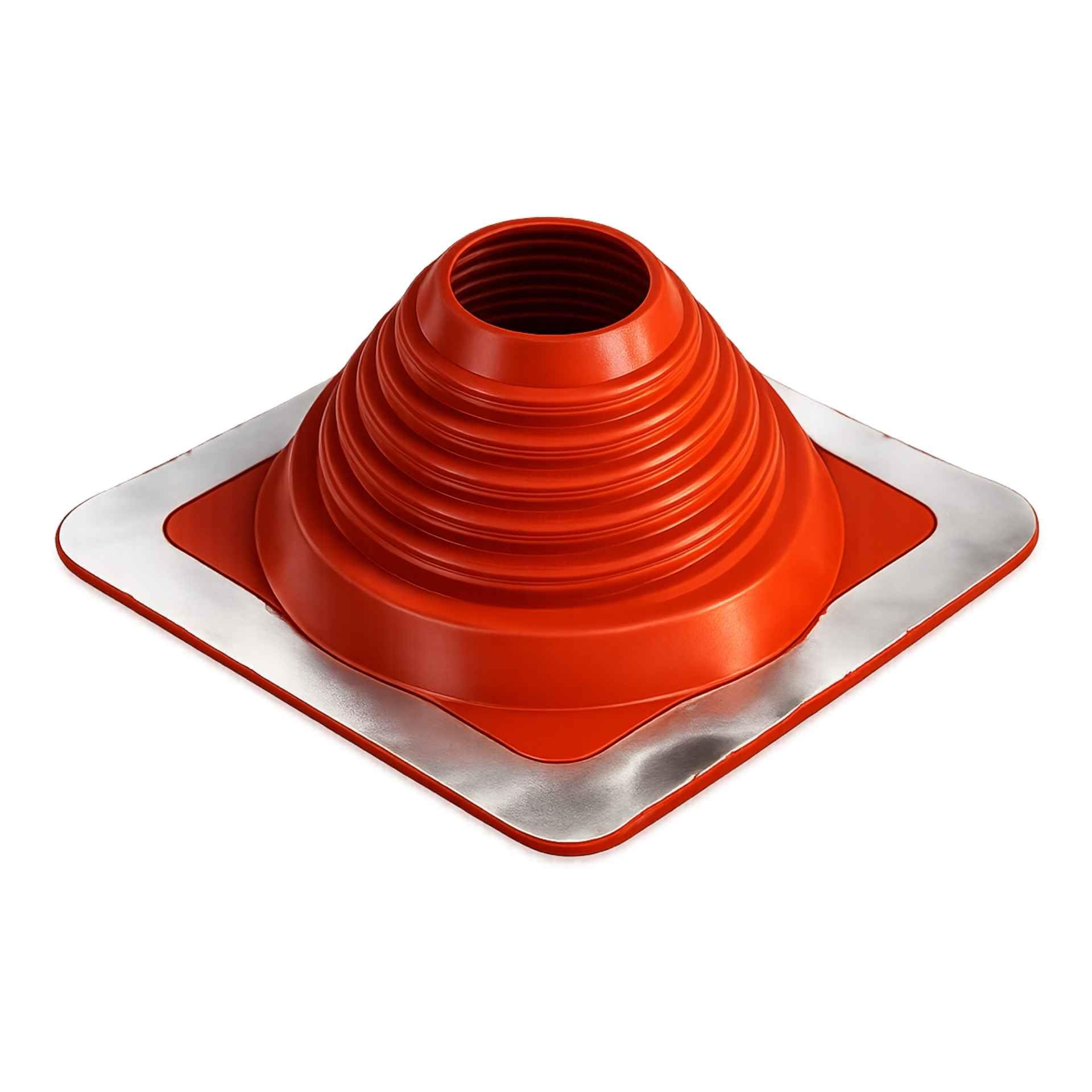MASTER FLASH Standard 5 Flexible Red Silicone Roof Pipe Flashing, Roof Boot, High Temperature Roof Penetration Collar for Metal Roofs, Chimneys, Pipes, Cables and Ducts, 4"-8-1/4" (102-210 mm)