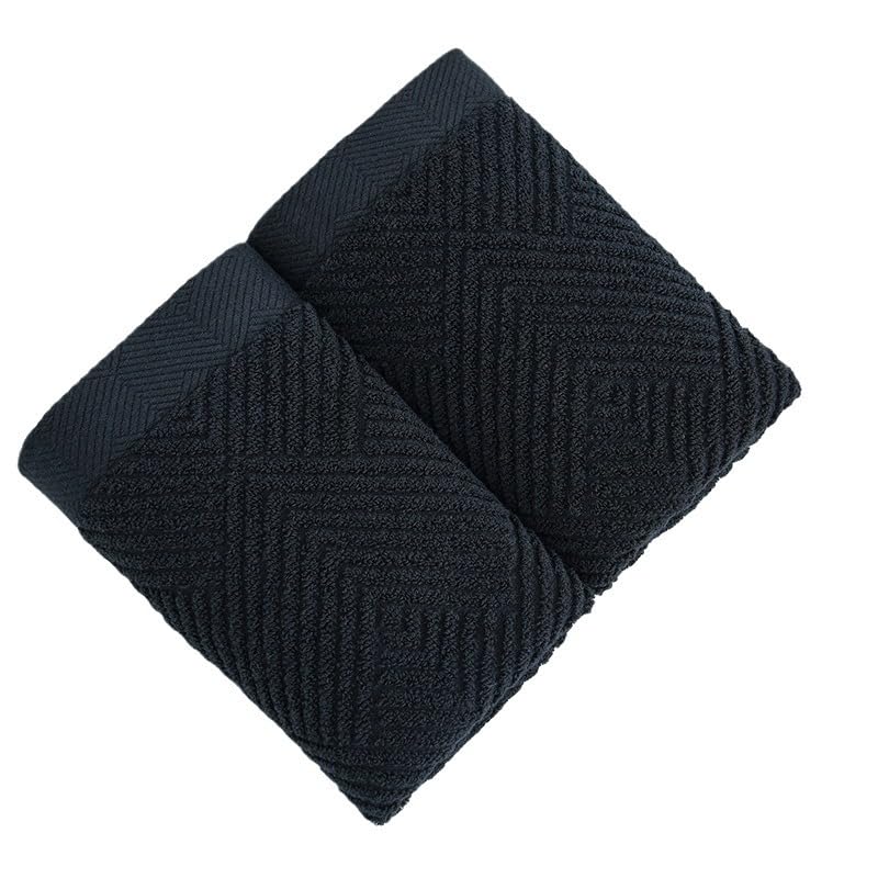 sense gnosis Super Soft Black Hand Towels Terry Striped Weave Pattern Ultra Absorbent 100% Cotton Towel for Bathroom(13 X 29 Inch) - Image 3