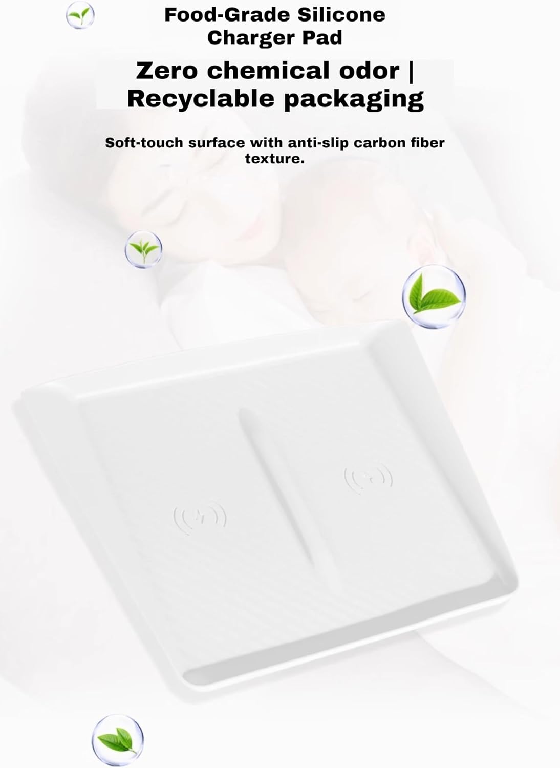 Center Center Wireless Charger Silicone Cover Designed for Tesla Model Y Juniper 2025-2026,Anti-Slip Silicone Mat for Model Y Juniper Center Console White image 4