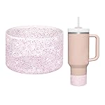 WUQID Protective Bling Silicone Boot Sleeve, Compatible with Stanley Tumbler 20-40oz & Hydro Flask Bottle 12oz-24oz, Glitter Reduces Dents Sleeve Cover for More Bottles/Tumblers Bottom of 2.83-2.95in