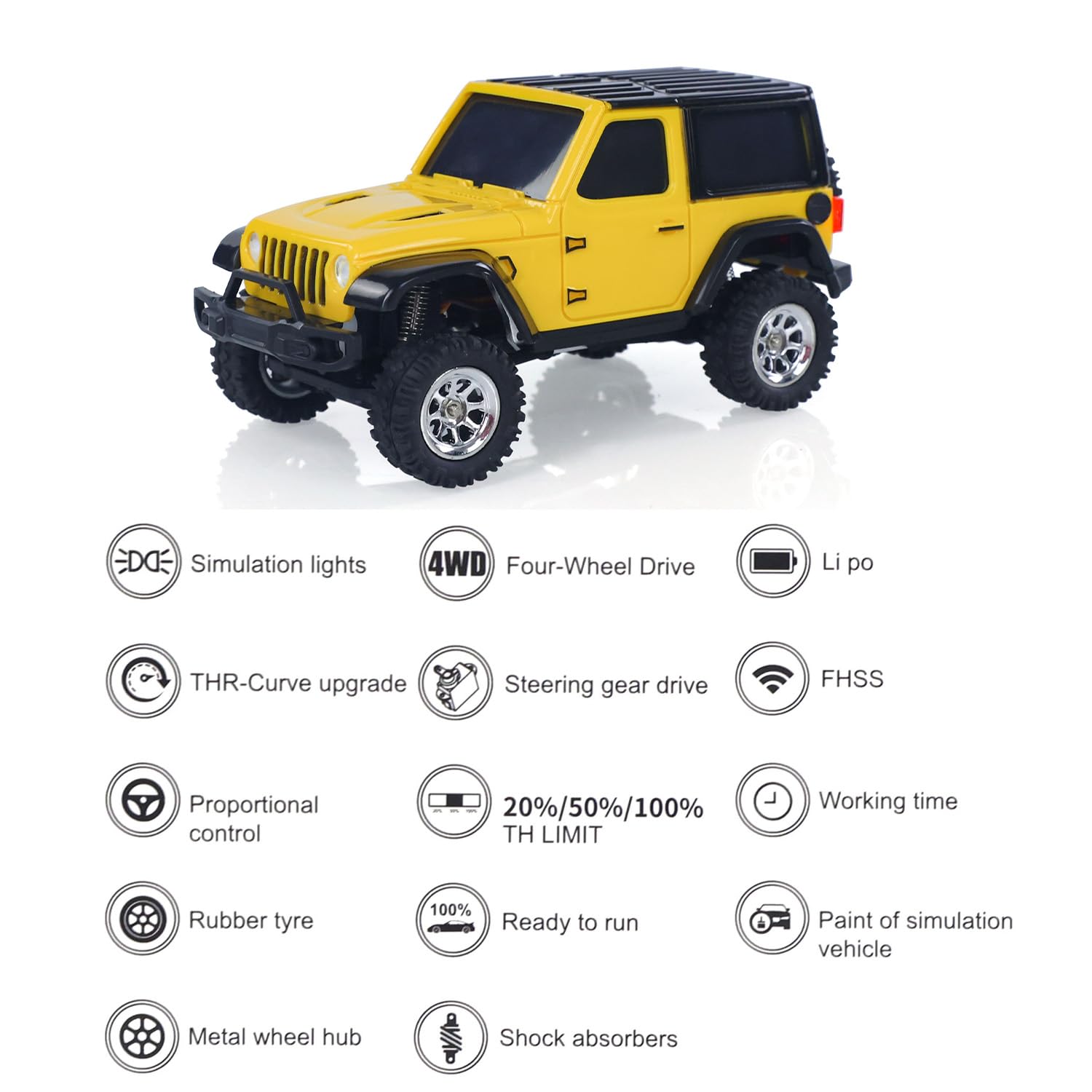 TOUCAN RC HOBBY 1:36 Fernbedienung Rock Crawler 24-Stunden-Expressversand RC Off Road Auto 4×4 RTR Modell Fahrzeug Licht Batterie 2.4G Radio Mini Geburtstag Geschenke Hobby Modell Outdoor