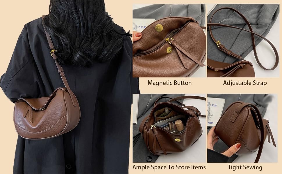 Small Casual Crossbody Bag,Ladies Chic Shoulder Bags,Adjustable Strap Shoulder Handbags with Tassel 5