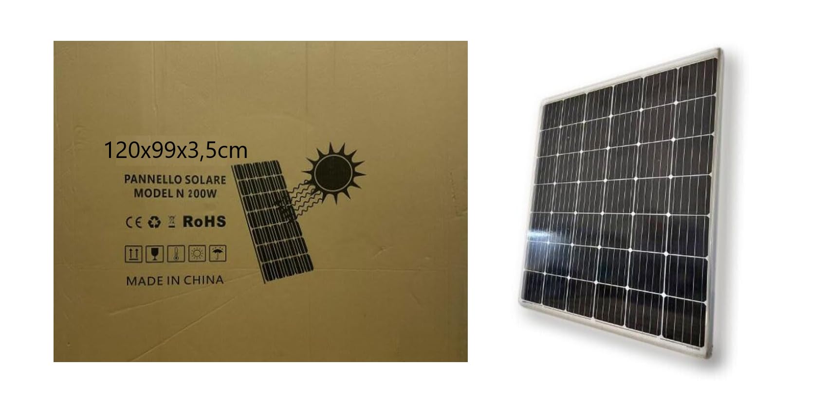 PANNELLO SOLARE 200 WATT
