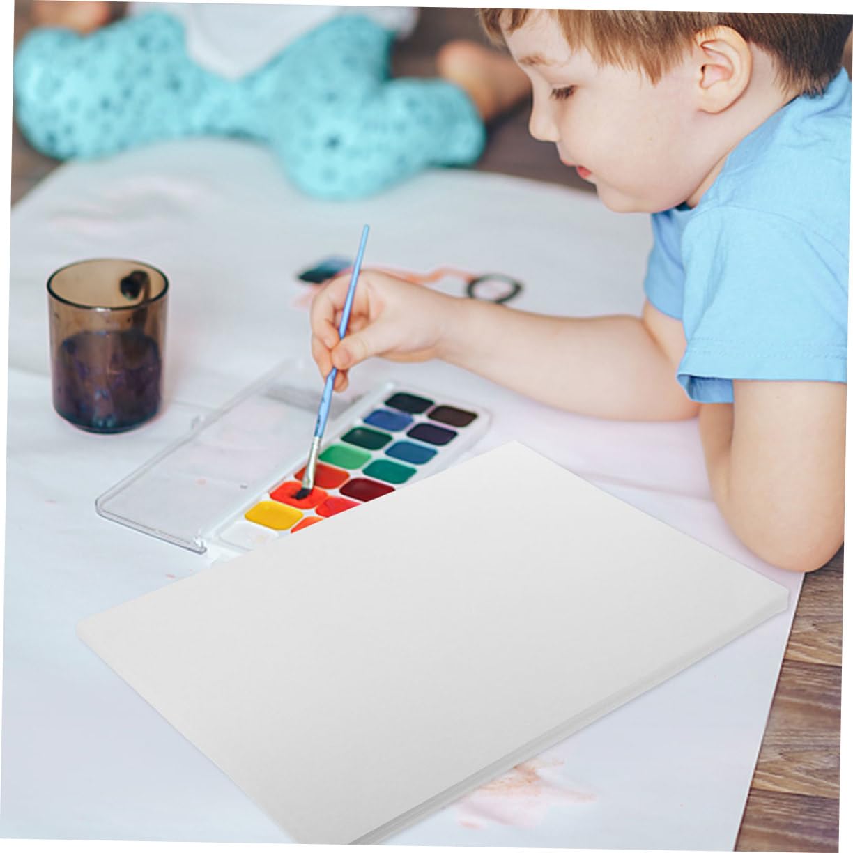 Aquarellpapier 160g, 8k, 100 Blatt, Weißes Künstlerpapier | Grobe Struktur, 2 Stück-packung, für Malerei mit Wasserfarben, Stabiles Papier für Vielseitige Techniken
