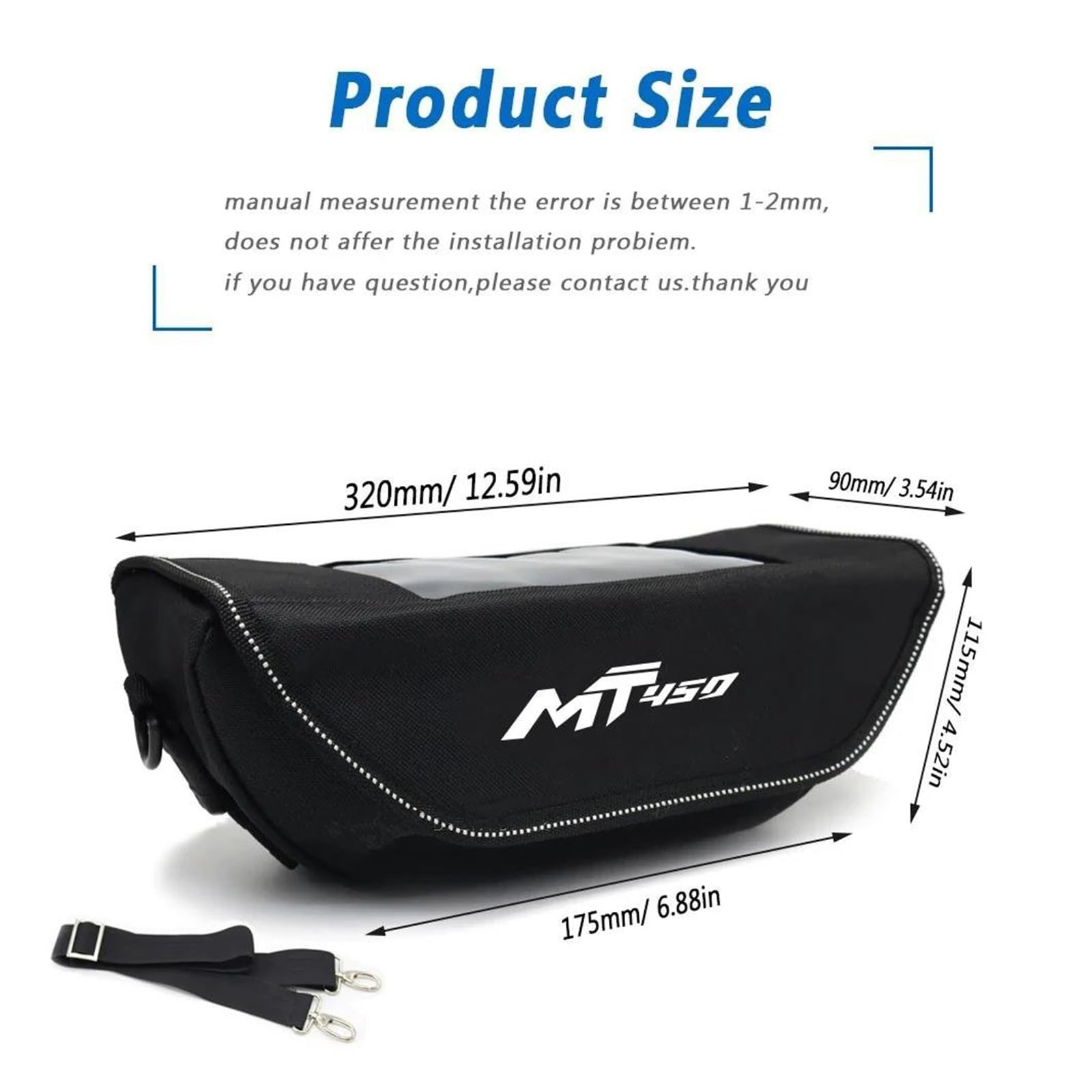 Borsello Manubrio Borsa Moto Borsa da viaggio impermeabile per manubrio moto per CF MOTO 450MT 450 MT 450mt 2023 2024