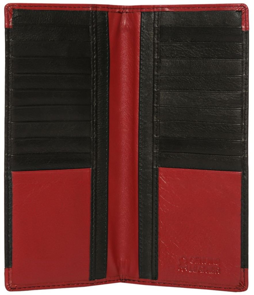 LAVERIGenuine Leather Organiser Designer Wallet Credit Card Slots, Id Window_4141