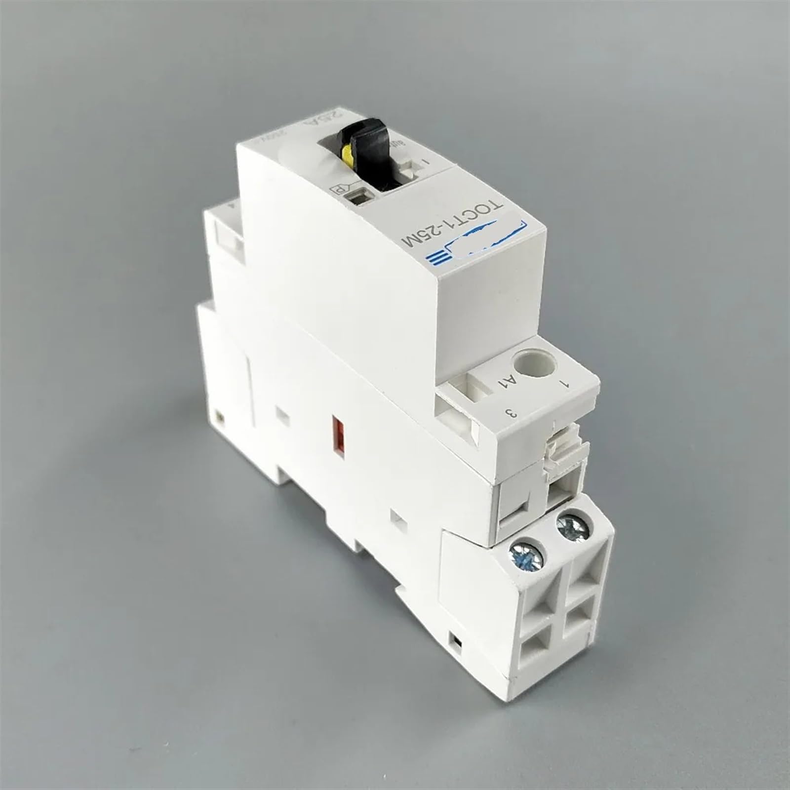 Stycznik modułowy AC do użytku domowego na szynie DIN 2P 25A 220V/230V 50/60 Hz z ręcznym przełącznikiem sterującym 2NO lub 1NO 1NC lub 2NC 1 szt. (1NO 1NC)