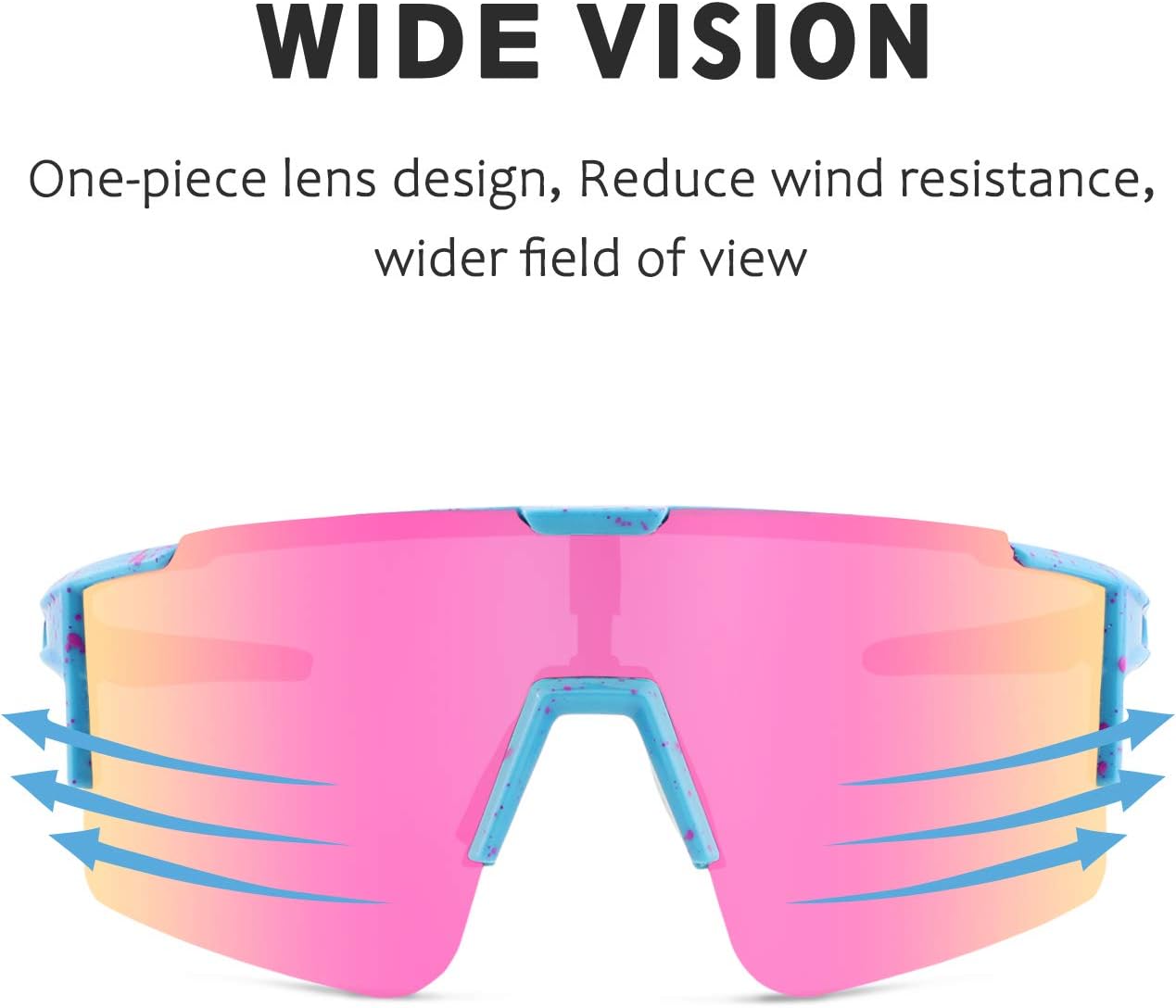OULAIQI Cycling Sunglasses Polarized Sunglasses for Cycling Men Women with 1 Lens or 3 Interchangeable Lens Baseball Glasses : Sports & Outdoors