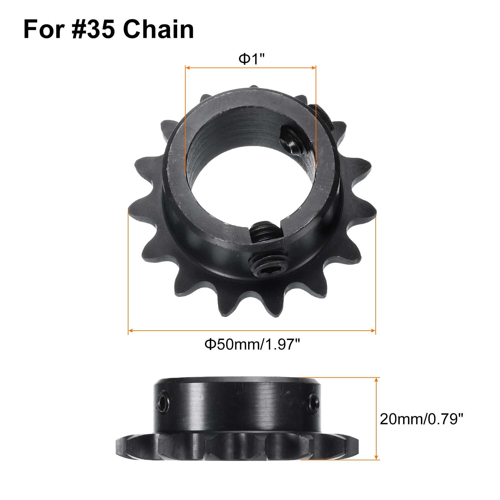 uxcell #35 Chain Roller Sprocket B Type, 1