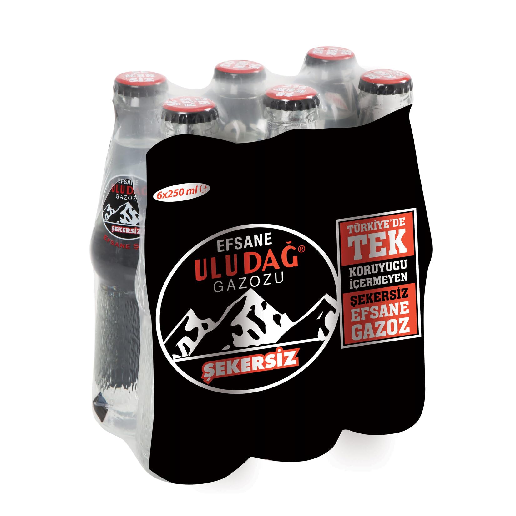Uludağ Limonata Şekersiz 6x250 Ml