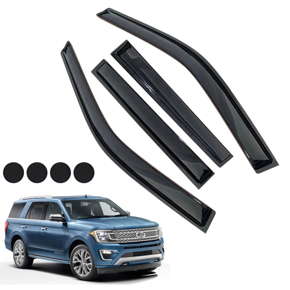 Photo 1 of Rain Guards for Ford Expedition 2018-2023, Tape-on Side Window Deflectors for Ford
