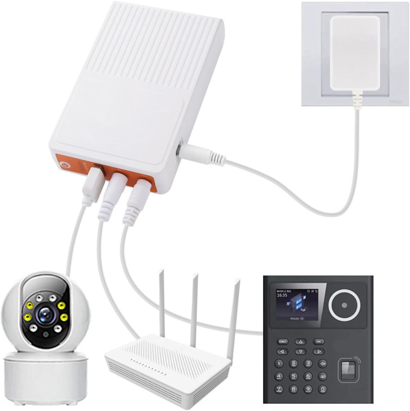 Dpofirs Mini UPS Battery Backup, Uninterruptible Energy Provide A number of Guards for Router Digicam Modem