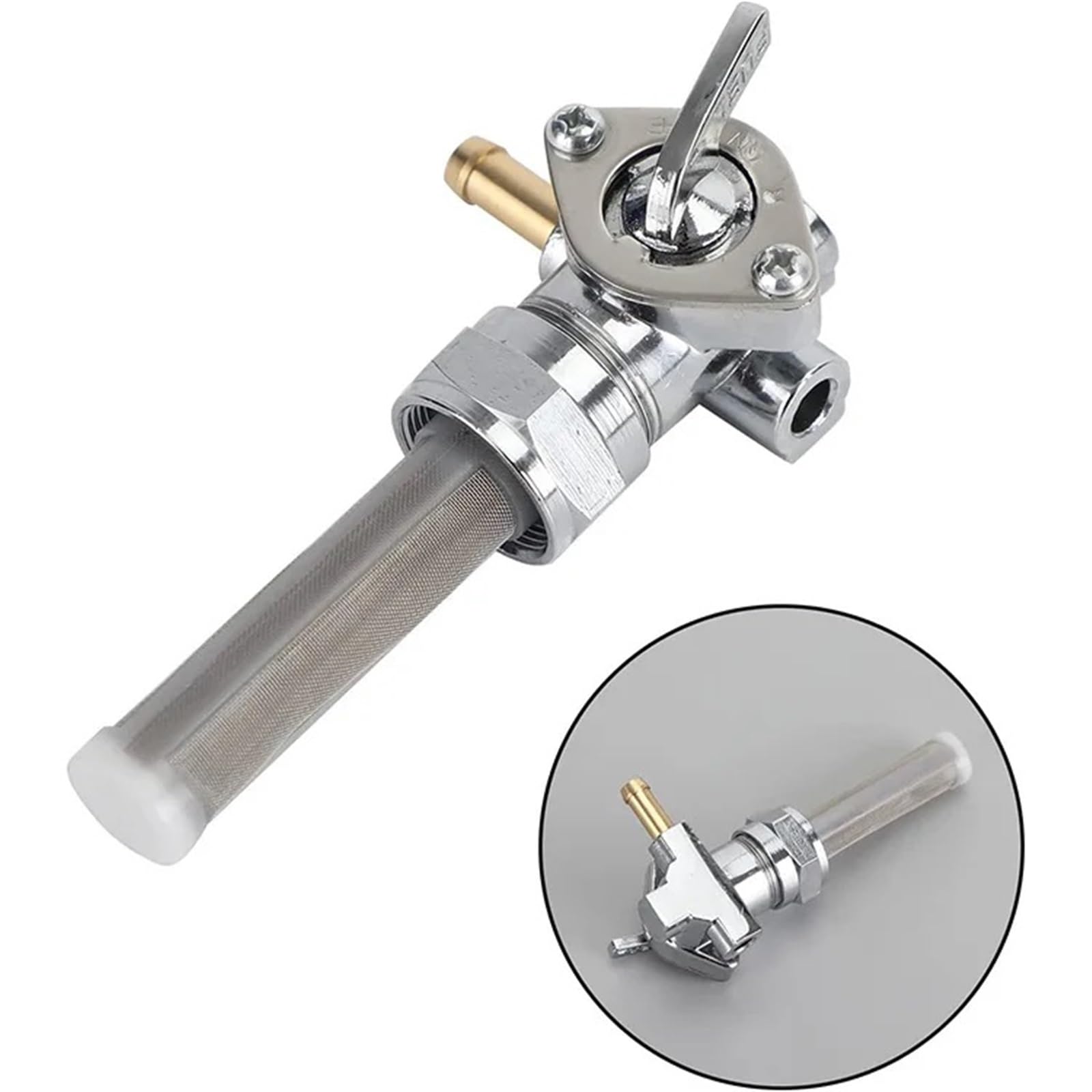 Instalacja motocyklowego wtrysku paliwa 62167-81 62163-75 Zawór paliwa Petcock, wyłącznik zbiornika 22 mm, pasuje do Harleya 1975-18, wyjście prawe Benzyna Petcock