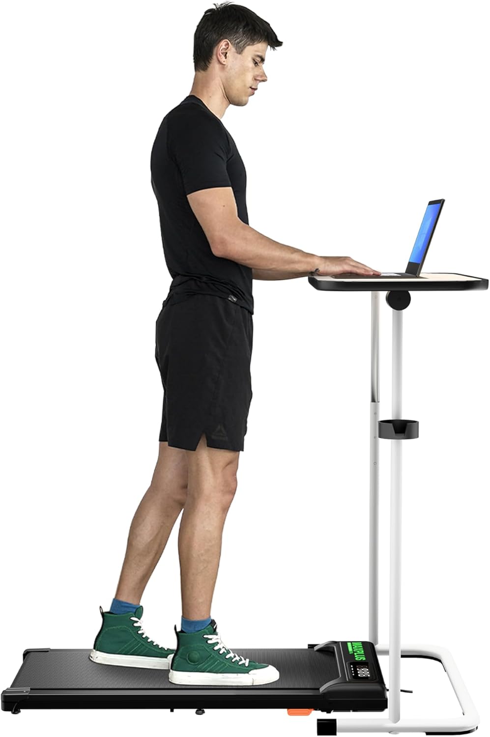 Tapis de marche portable avec inclinaison, sous-moteau de bureau pour la maison, capacité de marche de marche de 265 lb de capacité de marche avec télécommande et affichage LED