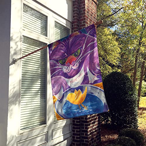 Drapeau maison chat violet grand format résistant intempéries