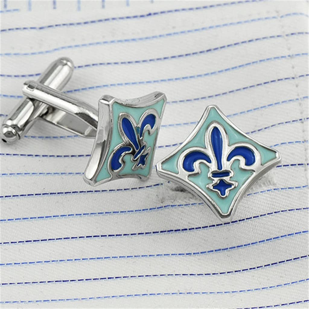 Gemelli per uomo, gemelli blu, regalo per la festa del papà, amanti, amici, anniversari di matrimonio, compleanni