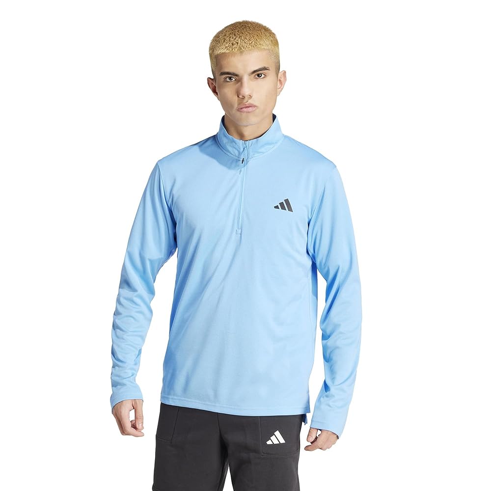 adidas Training Essentials 1/4 Zip Sweatshirt Blue Burst 2XL