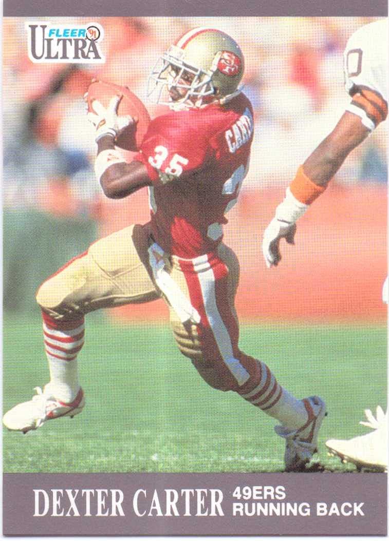 Dexter Carter 1991 Fleer Ultra Football Card #245 - San Francisco 49ers