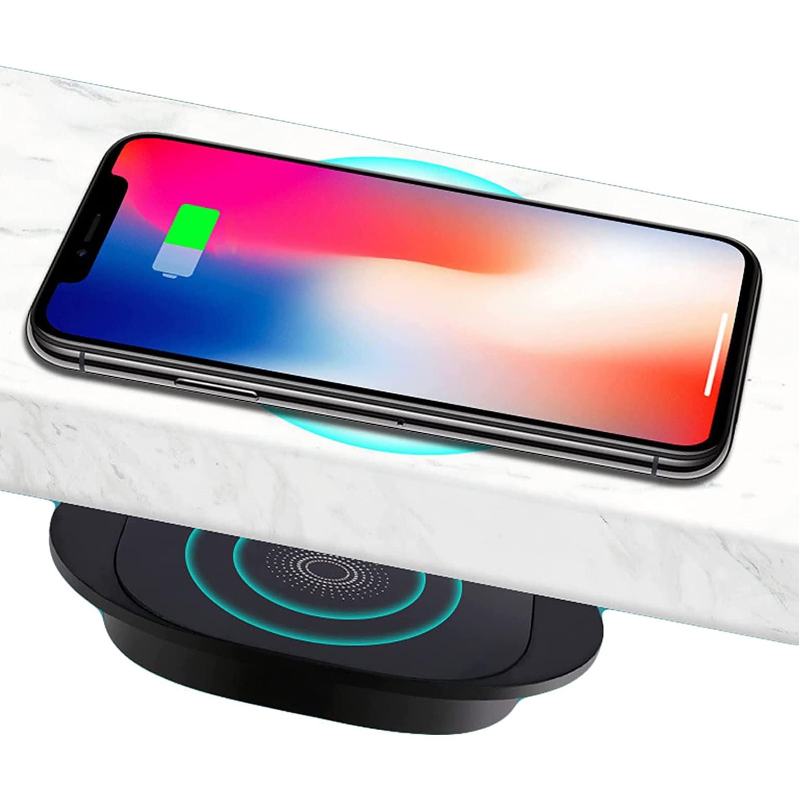 Cargador inalámbrico Invisible, Placa de Carga inalámbrica para Muebles de 10 W, Cargador de teléfono móvil inalámbrico de Larga Distancia de 10-20 mm, Adecuado para i-Phone 14 Pro MAX