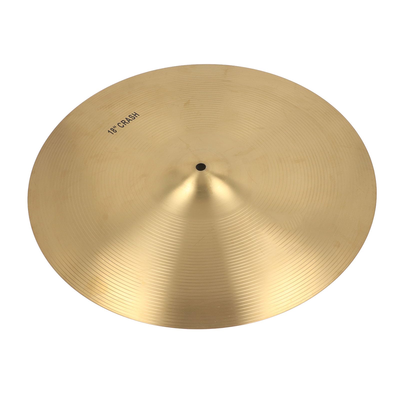 Platillo Crash de Latón con Sonido Brillante, Platillo para Batería, Entusiastas de la Música, para Bateristas Profesionales y Aficionados (18 pulgadas)