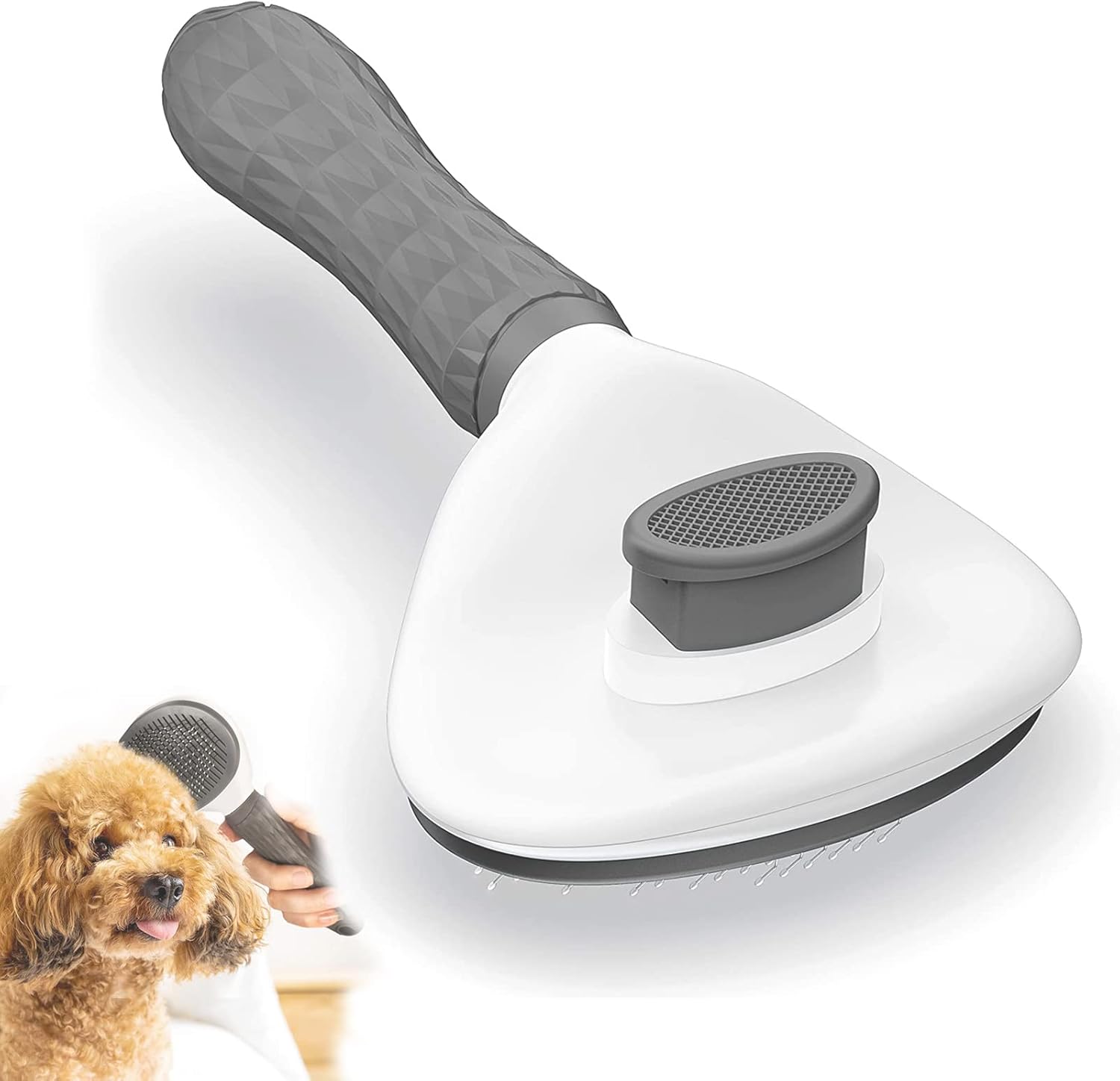 Uandhome Dog & Cat Brush for Shedding, Pet Self Cleaning Deshedding