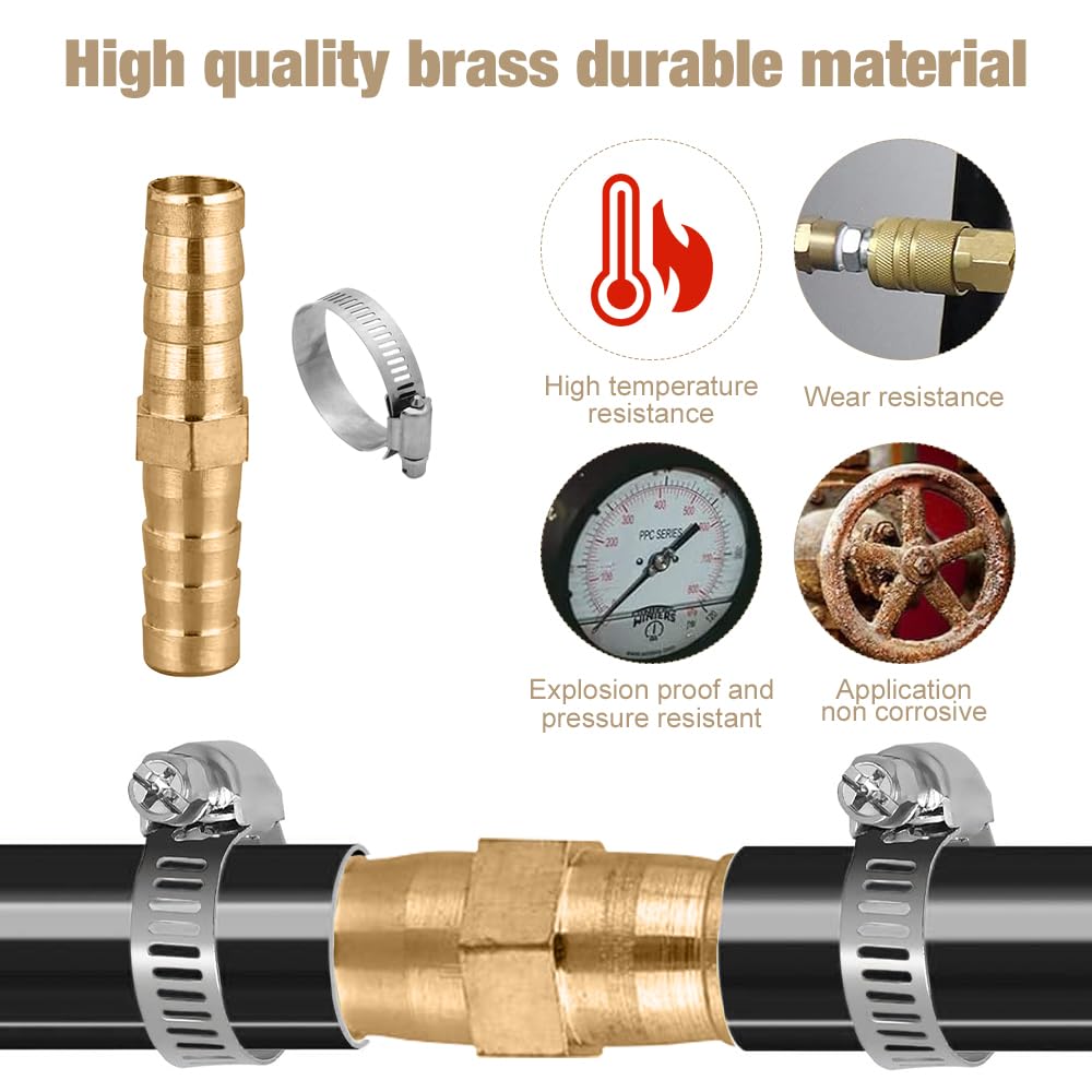 Connecteur Barbelé En Laiton Raccord De Menuisier Droit Pour Tuyau De
