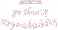 Vista 35 de BEISHIDA Pancarta "Gold Go Shawty It's Your Birthday" – 11.4 pies, NO DIY, pancarta de feliz cumpleaños con temática de hip hop con purpurina