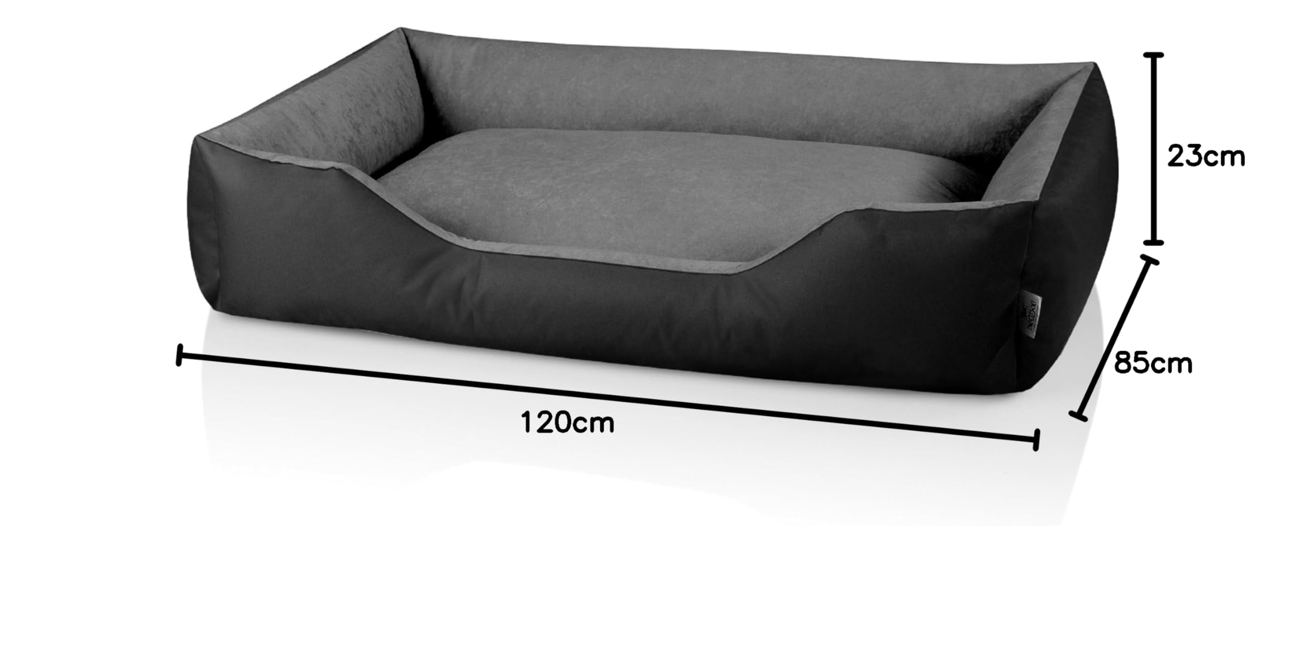 BedDog Hundebett XXL - Hundekissen - Hundekorb - Hundecouch - Hundesofa - Bezug abziehbar, Waschbar, für Mittel-Große Hunde