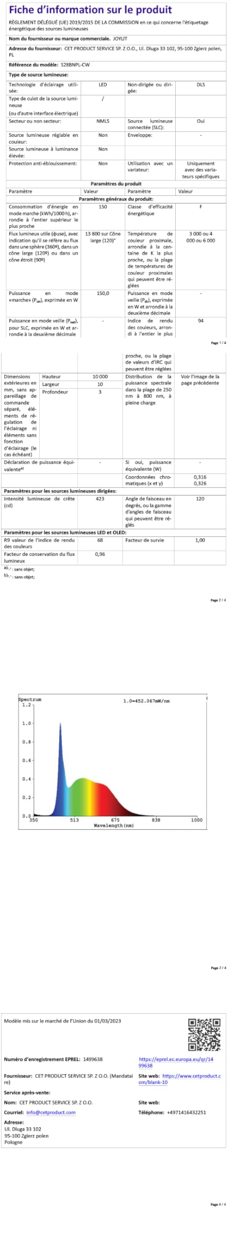 JOYLIT PRO Striscia LED 24V 10M Bianca Caldo 3000K 12800LM Alta Luminosità CRI 92+, CE UL 120LEDs/M Alta Densità SMD 2835 150W Dimmerabile IP20 Flessibile Luce Nastri LED Per Commerciale, Casa