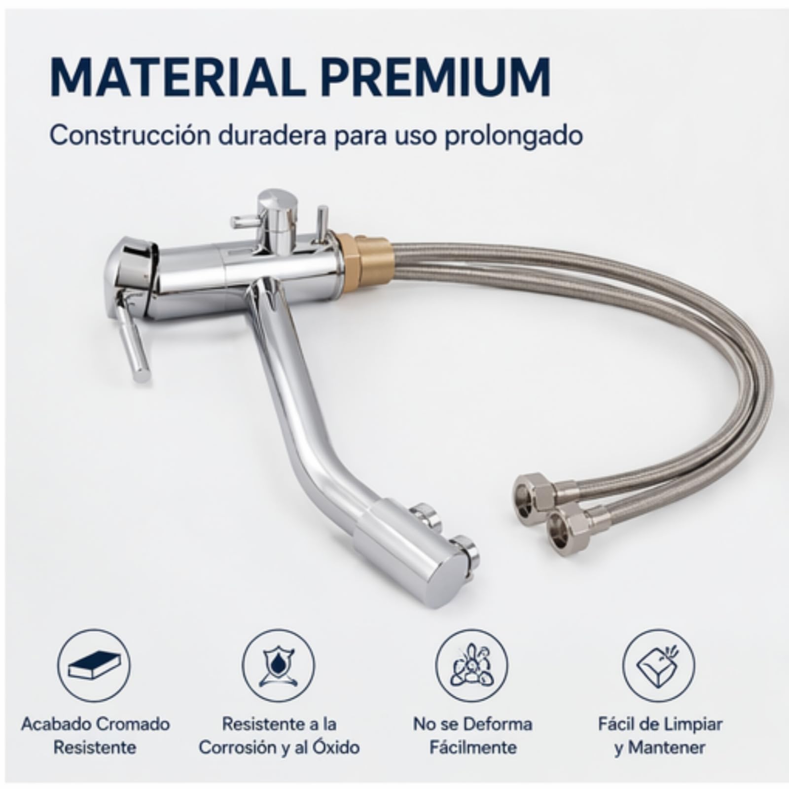 Grifo de Cocina 3 Vías Con Filtro de Agua - 3 en 1 Para Ósmosis - Agua Potable - Latón Giratorio