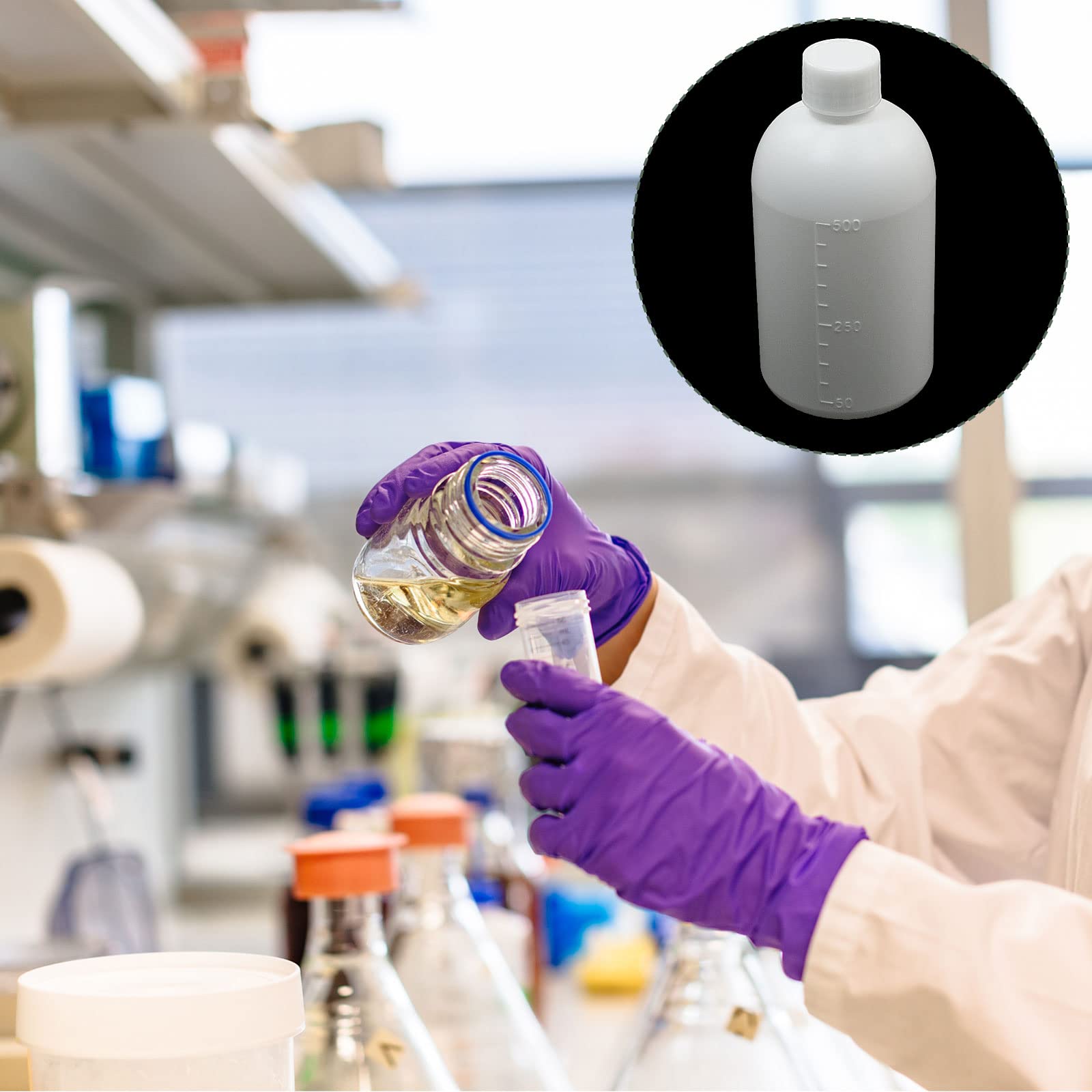 YOKIVE 5 Pcs Lab Chemical Bottle, Plastic Containers With Wide - View #10