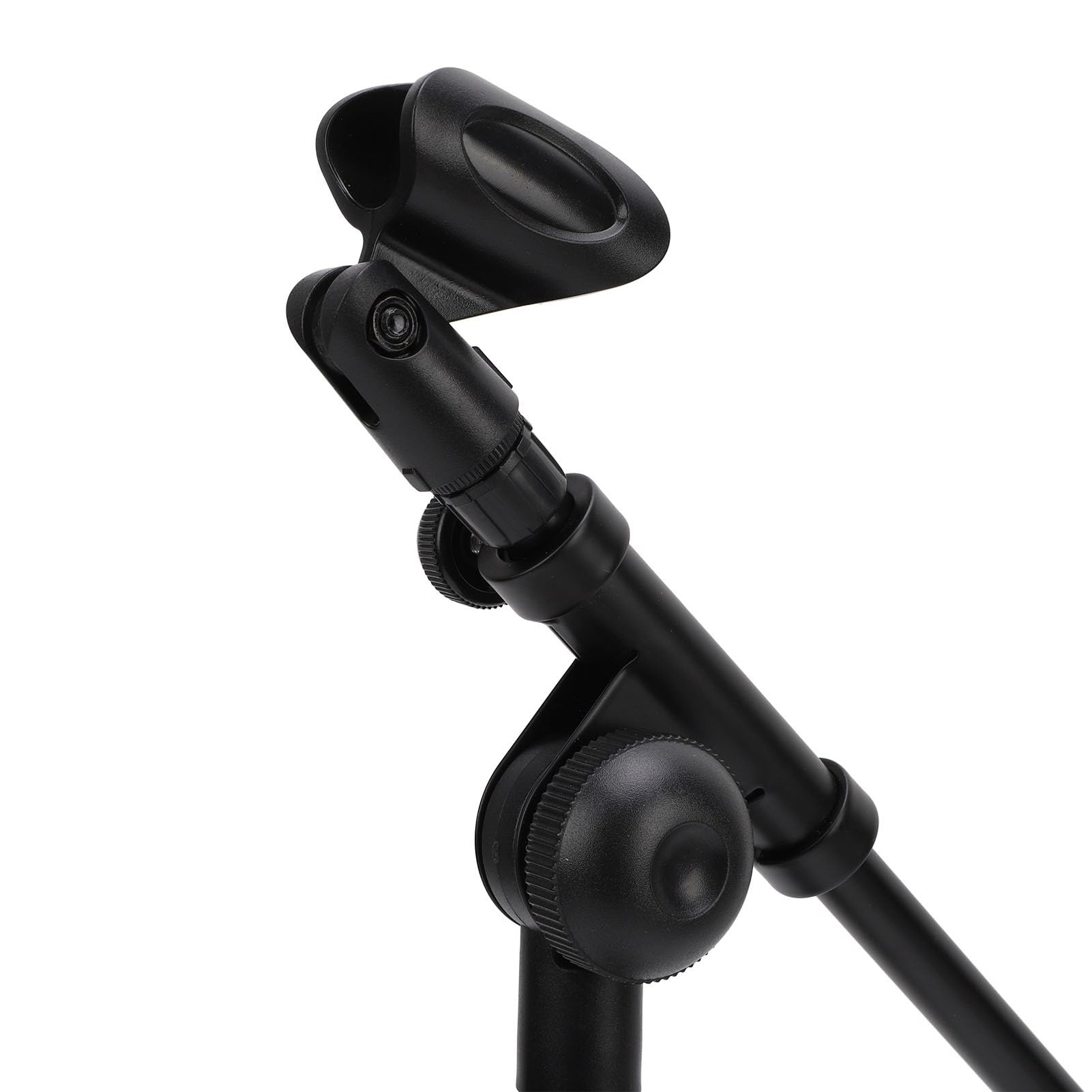 Jectse Supporto per microfono da scrivania, altezza regolabile, base rotonda ponderata, supporto per microfono con braccio telescopico, per trasmettere podcast registrazione performance dal vivo