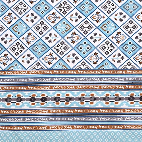 Image of India 100% Pure Cotton Jaipuri Printed Double Bedsheet with 2 Pillow Covers | Traditional Sanganeri Floral Design | Soft Breathable Fabric | King Size Bedsheet for Bedroom (Kaya40)