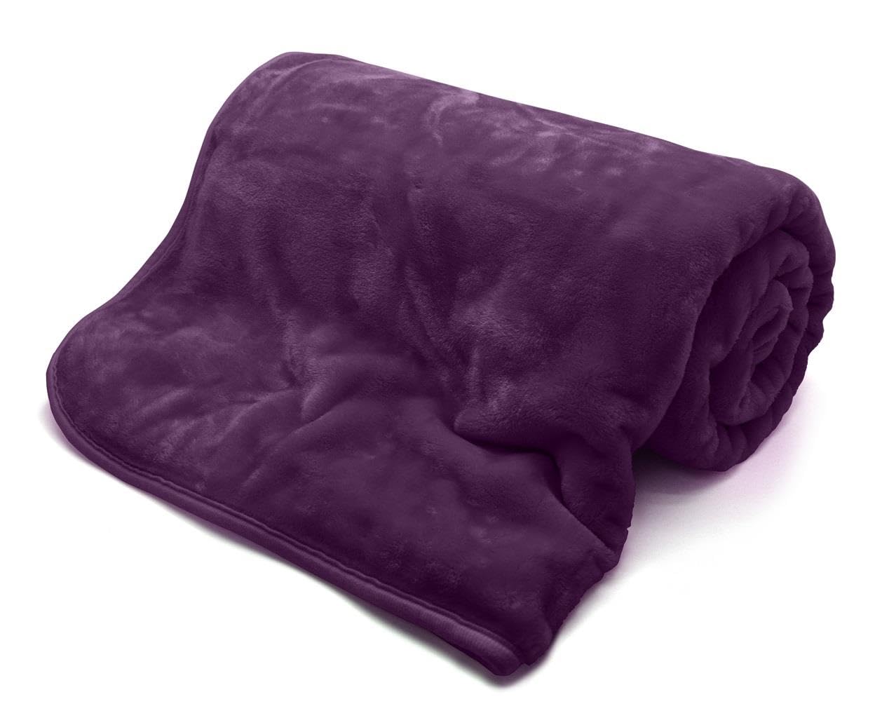 Kampala Hill Mink Blanket/Throw Purple 200 x 240cm