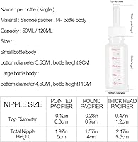 Vista 7 de 2 biberones de lactancia para mascotas, 1.7 fl oz, biberón de alimentación para perros y gatos, silicona para mascotas, alimentador de leche
