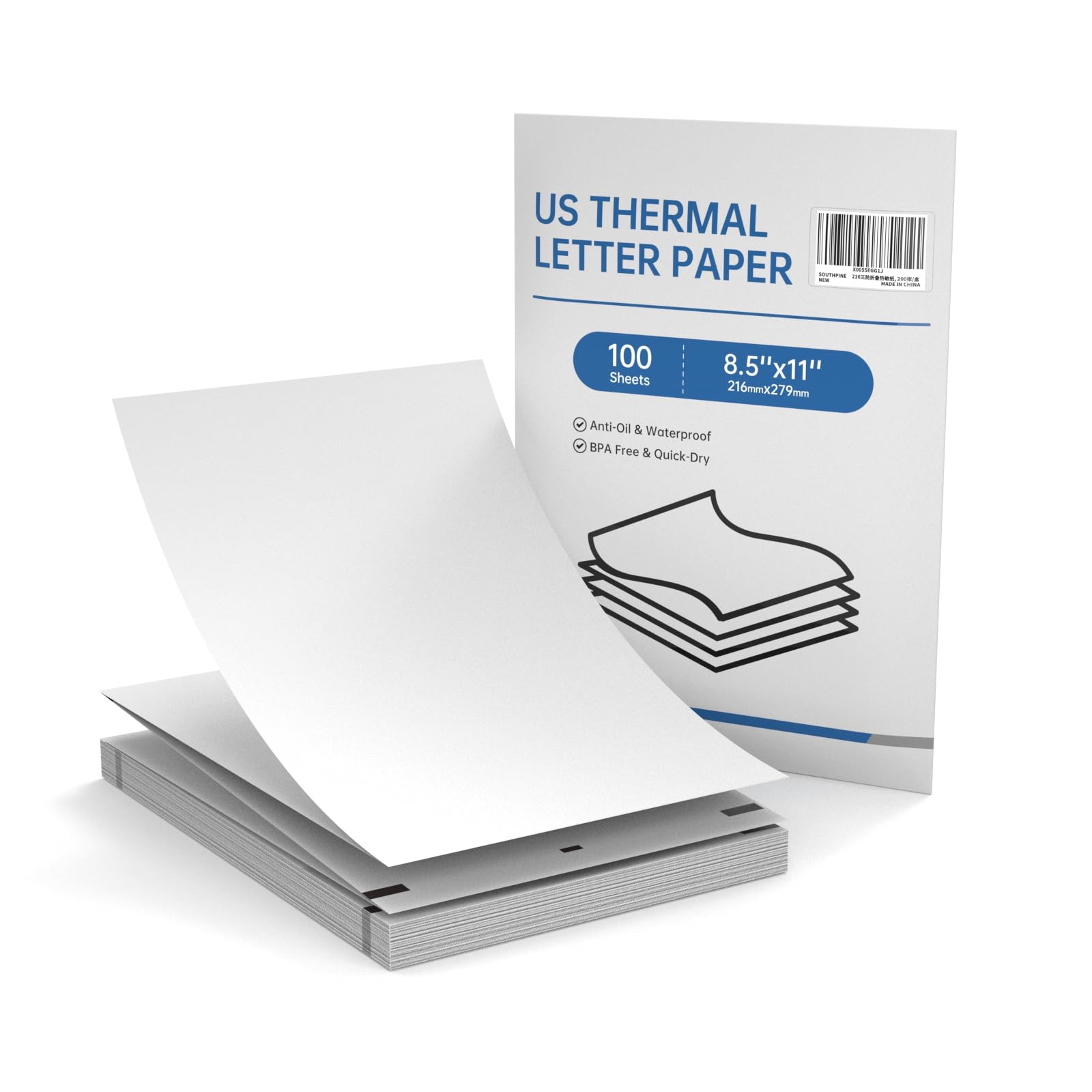 US Letter Thermal Paper 8.5 x 11 Inch Inkless Printing Paper